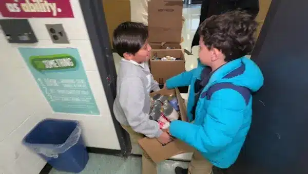 News 12 Connecticut: Bridgeport Elementary School’s Food Drive Benefits Thomas Merton Family Center